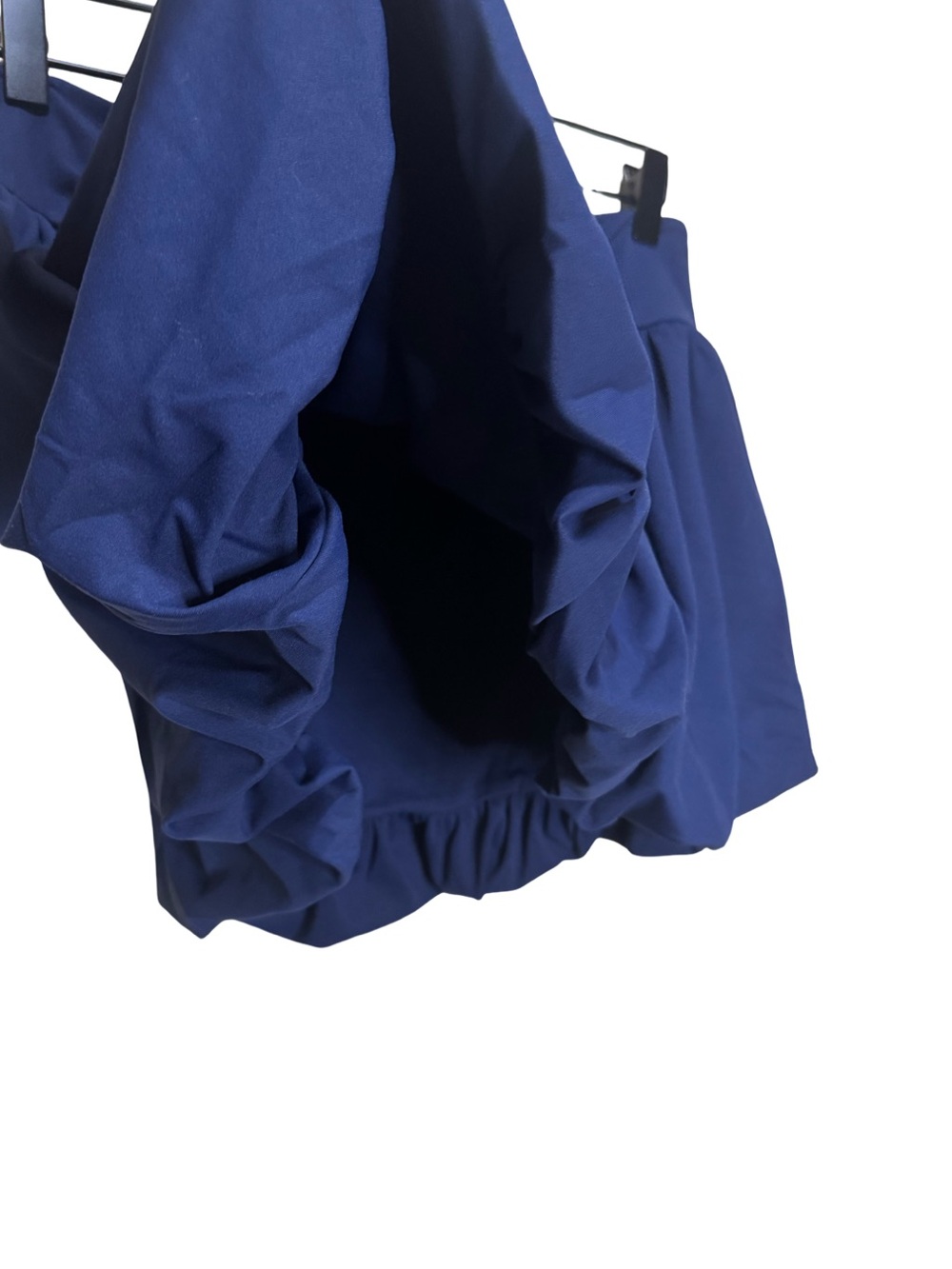 Anthropologie Daily Practice Bubble Mini Skirt in Waypoint - Navy L NWT - Picture 6 of 7